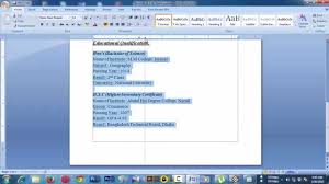 The aforementioned parts should be present on any cv, at any application. How To Create A Resume Cv For Job Application In Ms Word Youtube