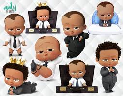Black Boss Baby Boy Clipart African American Light Skin Boss Baby Dark Skin Mixed Boss Etsy Boss Baby Baby Birthday Party 1st Boy Birthday