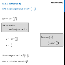 Chat with one of our ionos experts. Ex 2 1 1 Find Principal Value Of Sin 1 1 2 Chapter 2