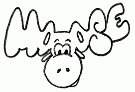 Colouring pages for girls disney. Moose Head Drawing Coloring Home