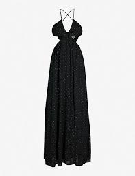 Buy bold women's blue floral pattern dress. Topshop Cutout Sequin Embellished Crepe Maxi Dress Selfridges Com