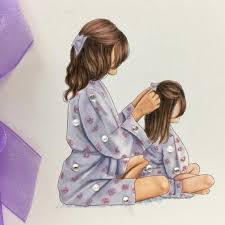 Birthday Card For Mother From Daughter Bespoke Handmade Birthday Card In 2020 Mother Daughter Art Mother And Daughter Drawing Mother Art