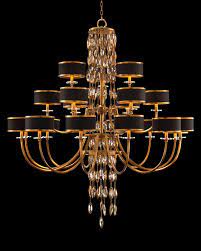 Limited Production Design Stock Grand Scale Elegant 3 Tier Faceted Crystal Cascade Chandelier Gold Lea Luxury Chandelier Luxury Lighting Cool Floor Lamps