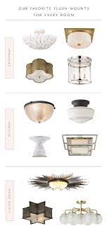 Cagney flush mount in black or brass is the perfect fixture to light up the hallway, closet, bedroom, or bathroom. Roundup Our Favorite Flush Mount Lighting For Every Room Coco Kelley Coco Kelley