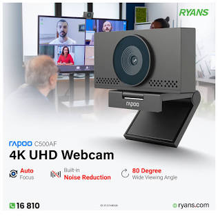 Rapoo C500AF 4K UHD Webcam, AI generated