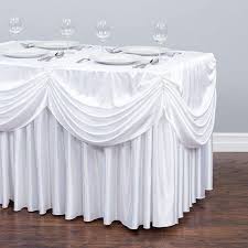 8 Ft Drape Chiffon All In 1 Tablecloth Pleated Skirt Dekorasi Perkawinan Dekorasi Meja Makan