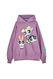 Clothing & accessories for girls on sale. Purple Powerpuff Girls Hoodie Pull Bear