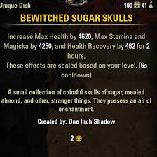 Ron jeremy, nina hartley, sasha grey vb. Hot Fix Request Bewitched Sugar Skulls Not Giving Full Stat Bonuses Elder Scrolls Online