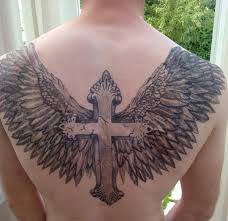 2 pair of wings temporary tattoos, artistic pairs of wings temporary tattoos for an evil angel or not. 50 Creative Cross Tattoo Designs Cuded