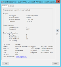 4716 S Trusted Domain Information Was Modified Windows 10 Windows Security Microsoft Docs