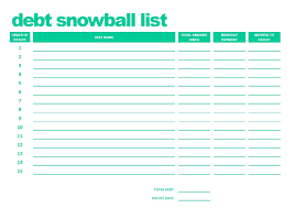 Free Debt Reduction Spreadsheet Uk Printable Snowball For
