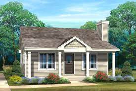 Plan 22126sl Tiny House Plan With Cost Sensitive Square Footprint Cottage Style House Plans Architectural Design House Plans Tiny House Plan