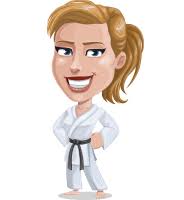 Female Karate Cartoon Vector Character