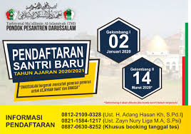 Pendaftaran Santri Baru Tahun Ajaran 2020 2021 Pp Darussalam Garut