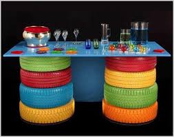 You can use this diy tire upcycling idea in a car shop and add authenticity to your design. 20 Diy Ideas To Repurpose Old Tires For Home And Garden