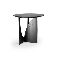 Black And White Side Table Ethnicraft Oak Geometric Side Table Geometric Side Table Tea Table Design Black Side Table