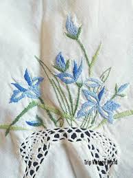 Your Place To Buy And Sell All Things Handmade Vintage Linens White Table Cloth Vintage Embroidery