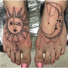 114 irresistible tattoos for women. Sun And Moon Tattoo Im Obsessed With My New Ink Foot Tattoos Hip Tattoo Henna Tattoo Temporary