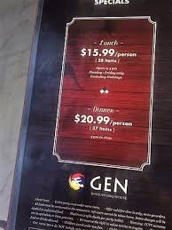 Menu Prices All You Can Eat Picture Of Gen Korean Bbq