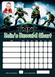 Personalised Teenage Mutant Ninja Turtles Reward Chart