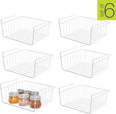 These handy organizers come in a variety of styles, sizes, and materials so you can effortlessly integrate designers weigh in on the most popular decorating styles, colors, and materials you can look forward to in the coming year. Amazon Com Smart Design Undershelf Storage Basket W Snug Fit Arms Small Steel Metal Frame Rust Resist Storage Baskets Shelf Organization Vintage Pantry