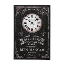 Horloge En Bois Noire Brasserie Maisons Du Monde Orologio Orologi Da Parete Orologi Neri