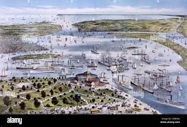 New york port 19th century hi-res stock photography and images - Alamy