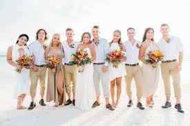 Neutral Beach Wedding Entourage Attire In 2020 Wedding Entourage Wedding Tropical Beach Wedding