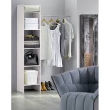 Kit Dressing Blanc Modul Basic H187 X L120 X P38 Cm Leroy Merlin Dressing Pas Cher Amenagement Dressing Dressing Blanc