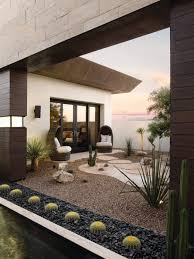 Home In Henderson By Blue Heron Design Build Homeadore Minimalist Garden Front Yard Landscaping Design Rock Garden Design