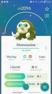 Shiny Mamoswine Swinub Evolution Trade Pokemon Go Ebay