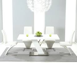 white high gloss dining table with z