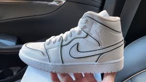 .white,high quality and low price air jordan 1 for sale, the best online store for replica air jordan 1, fake shoes from song sneaker. Air Jordan 1 Mid Se Iridescent Reflective Womens Shoes Youtube
