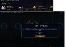 Low Priority Queue In League Of Legends