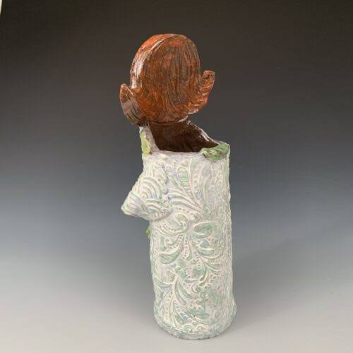 Sculptural Girl Flower Vase - League of NH Craftsmen