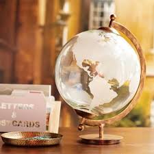 Etched Glass Globe Globe Decor Glass Globe World Globes