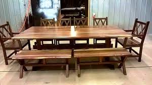 Picket house furnishings keaton 5 piece round dining set. Black Walnut Live Edge Table Set Mississippi Farm Tables Facebook