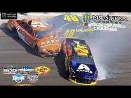 New nascar heat 3 crash compilation with 2018 nascar monster energy cup series cars. 2018 Nascar Cup Crashes Daytona 500 Auto Club Youtube