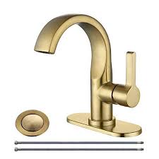 Mejor Solid Brass One Handle Waterfull Bathroom Faucet With 4 Inches Deck Plate Cupc Water Lines And Metal Pop Up Dra In 2020 Bathroom Faucets Faucet Solid Brass