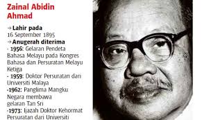 Historical records matching datuk zainal abidin bin ahmad. Zaaba Pencetus Kebangkitan Melayu