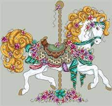 This chart is hard to find so be sure to buy it before it is gone! Carousel Horse Cross Stitch Pattern