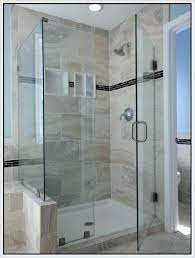 Shower head is on the short wall. 36 X 42 Shower Pan Contemporary Cast Iron Shower Pan Cast Iron Shower Pan Cast Iron Shower Pan Small Bathroom Renovation Bathroom Remodel Shower Kohler Shower