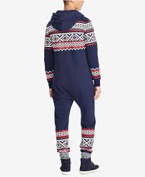 Its casual look and crisp finish makes this blazer a wardrobe essential. Polo Ralph Lauren Cotton Men S Fair Isle Jumpsuit In Navy Blue For Men Lyst