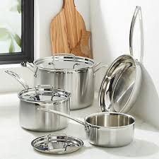 Everyday low prices, save up to 50%. Cuisinart Multiclad Pro Tri Ply Stainless Steel 7 Piece Cookware Set Reviews Crate And Barrel