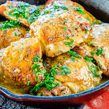 Julia child famously said, if you're afraid of butter, use cream. yep, simple, straightforward words we can get behind. Sauteed Chicken Thighs With Savory Herbs Garlic Ala Julia Child