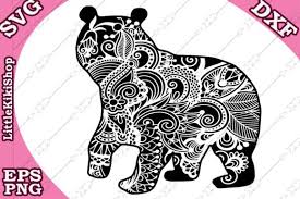 Download Zentangle Bear Svg Graphic By Littlekikishop Svg Zentangle Mandala Yellowimages Mockups