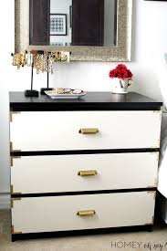 Campaign Style Dresser Ikea Malm Makeover Homey Oh My Ikea Malm Dresser Ikea Furniture Hacks Ikea Decor