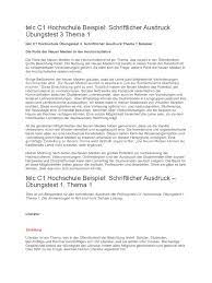 Aufgabe 2 kommentar / schreibaufgabe wahlmöglichkeit zwischen einer aufgabe mit bezug zum schwerpunktthema und einer weiteren aufgabe aus dem kontext des bildungsplans 2004 10 vp 10 vp 15 vp 15 vp Telc C1 Hochschule Beispiel