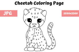 800x667 cheetahs color cheetah coloring page baby cheetah pictures. Coloring Page For Kids Cheetah Grafik Von Mybeautifulfiles Creative Fabrica