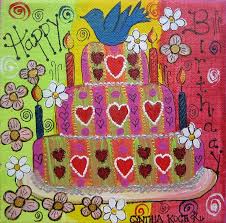 Happy Birthday To You By Cynthia Koch Blue Bird Art Birthday Painting Bird Art